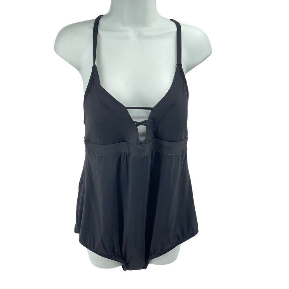 Sea Angel Womens One Piece Swimsuit Swimswear Adjustable Strap Black Size Large